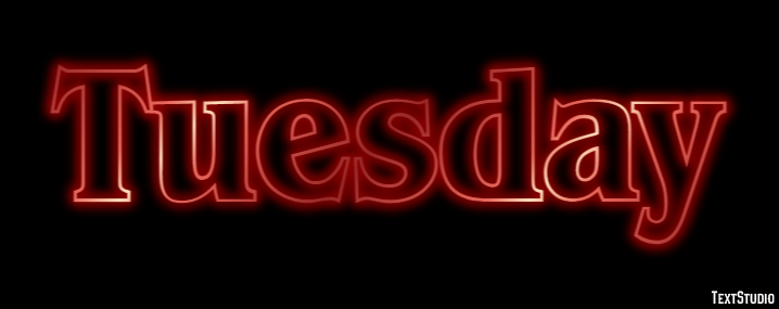 Tuesday Efekt tekstowy