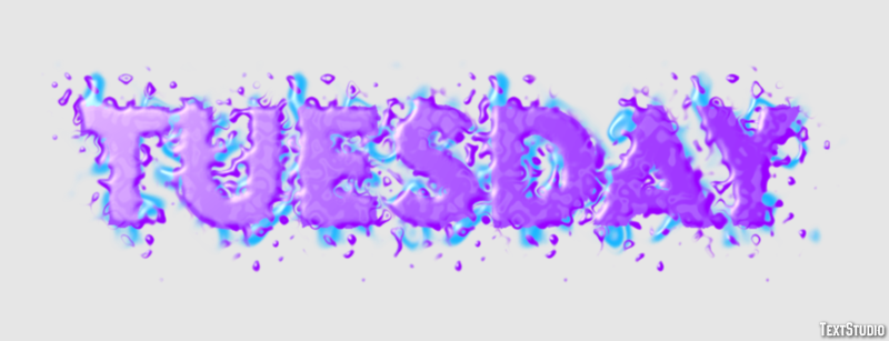 Tuesday Tekst Effect