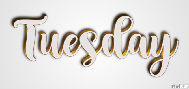 Tuesday テキスト効果