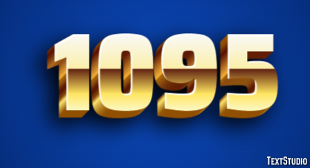 1095 Text effect