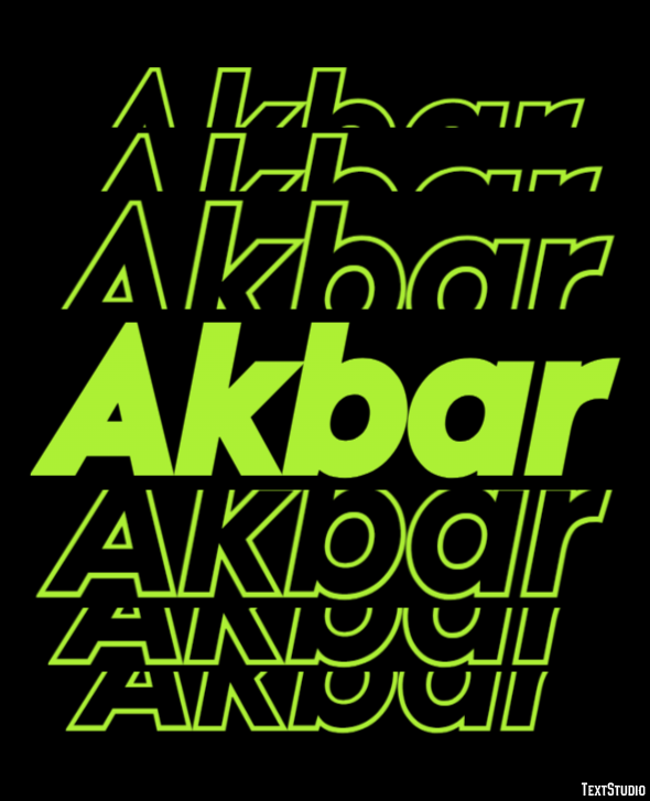 Akbar Text Effect