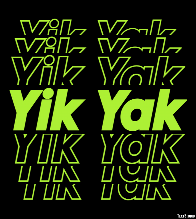 Yik Yak Эффект текста