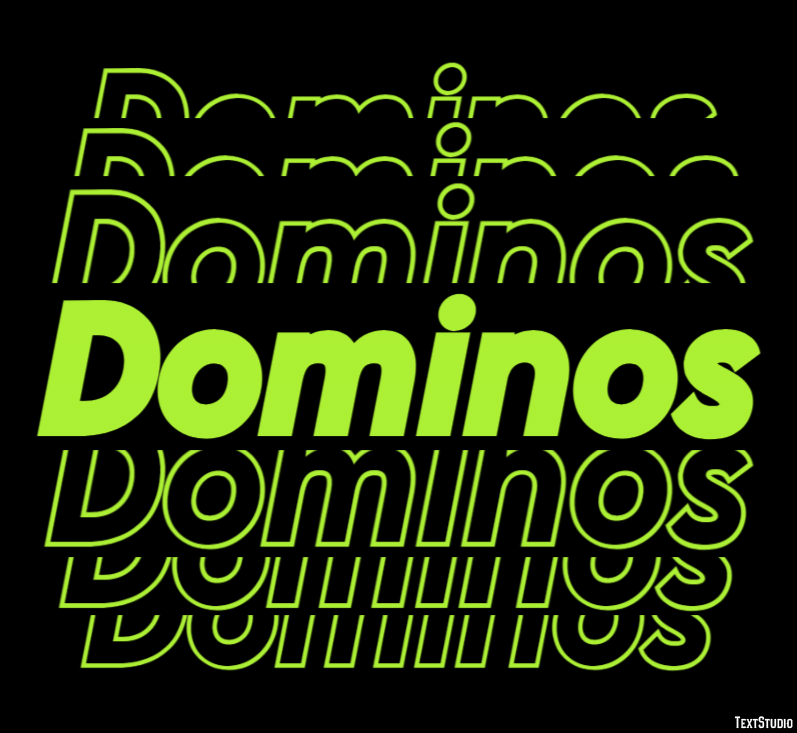Dominos Efecto de Texto