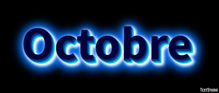 Octobre Effet de texte