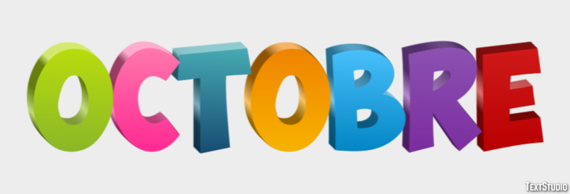Octobre Effet de texte