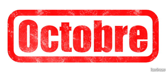 Octobre Effet de texte