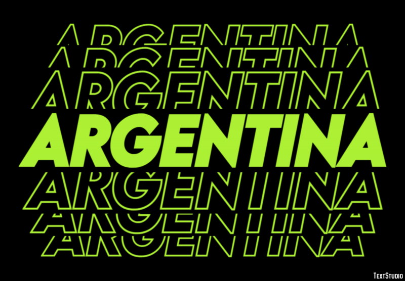 Argentina Efeito de texto