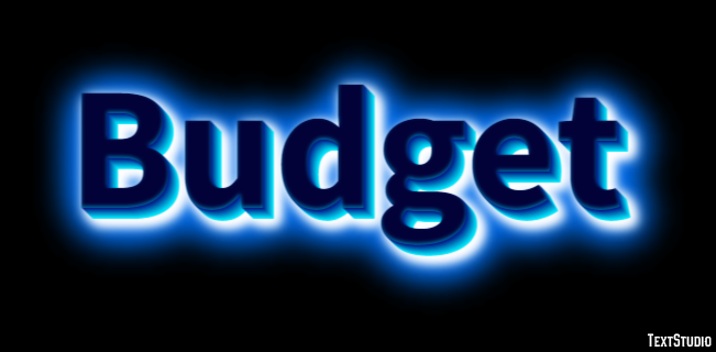 Budget Text Effect