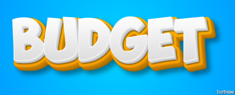 Budget Text Effect