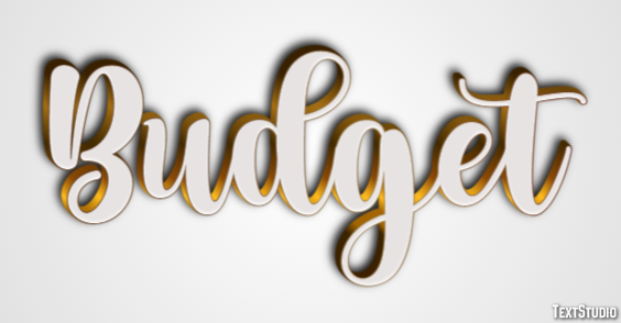 Budget Text Effect