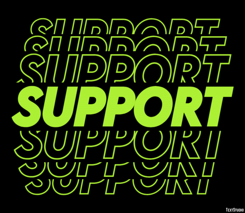 Support Text Effect