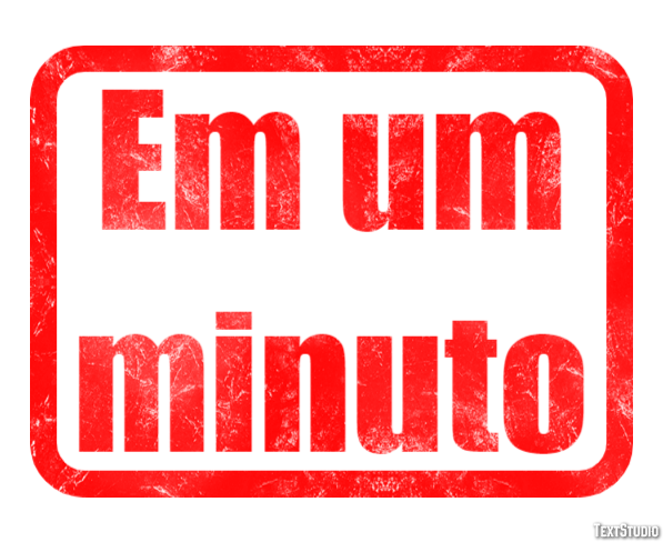 Em um minuto Efecto de texto