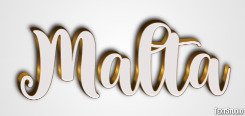 Malta Efecto de texto
