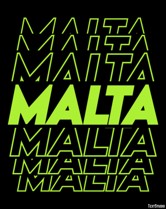 Malta Efecto de Texto