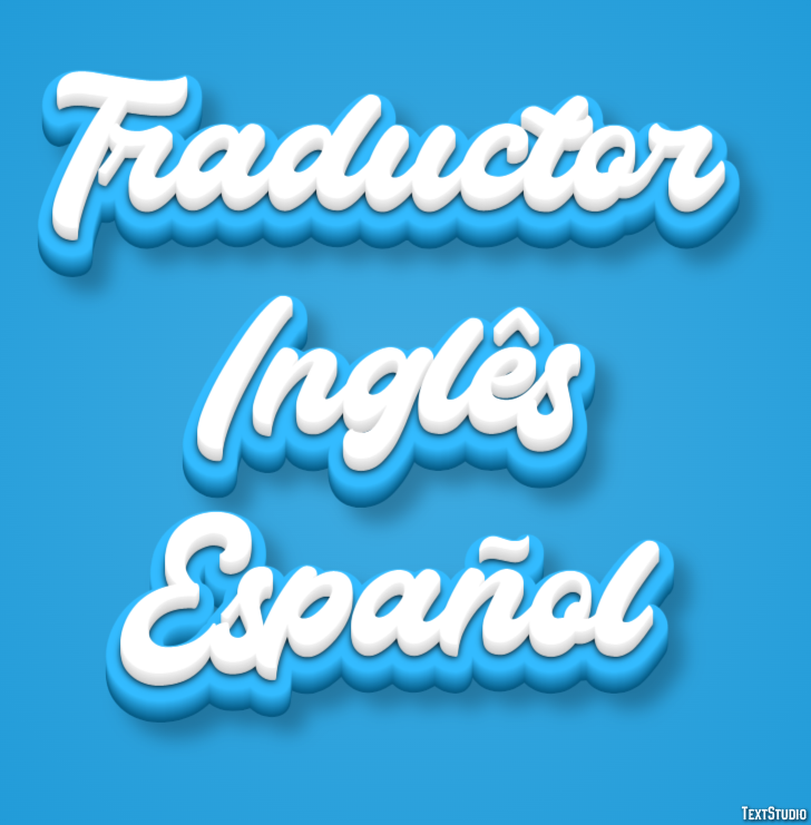 Traductor Inglês Español Efecto de texto
