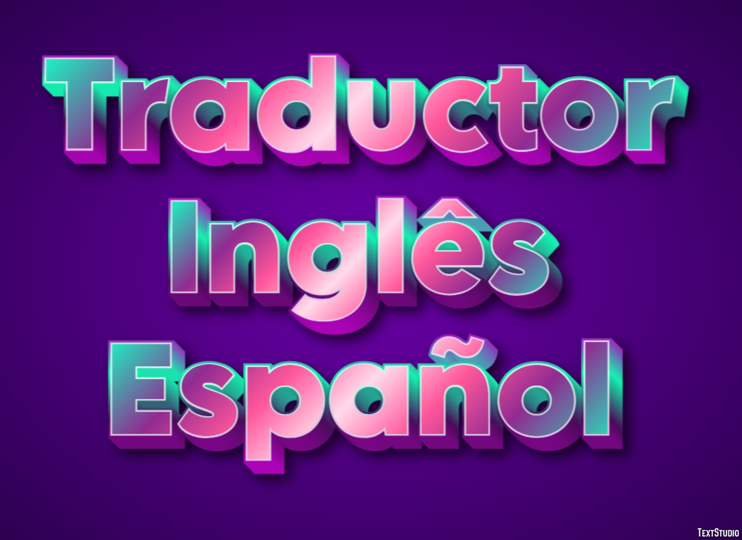 Traductor Inglês Español Efecto de Texto