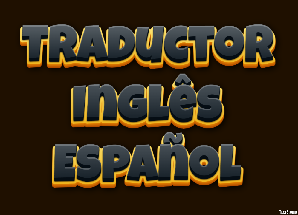 Traductor Inglês Español Efeito de texto
