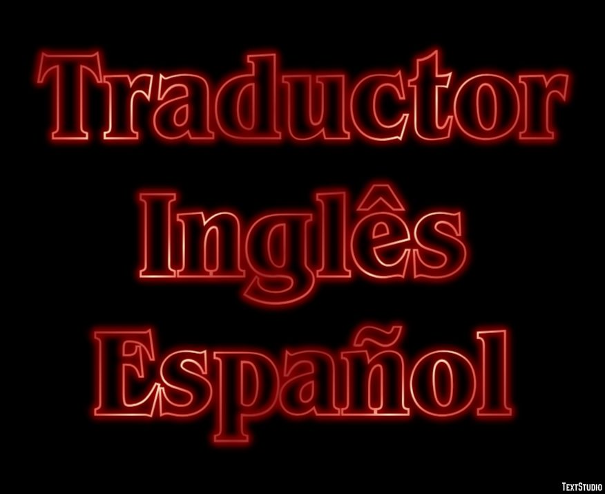 Traductor Inglês Español Efecto de texto