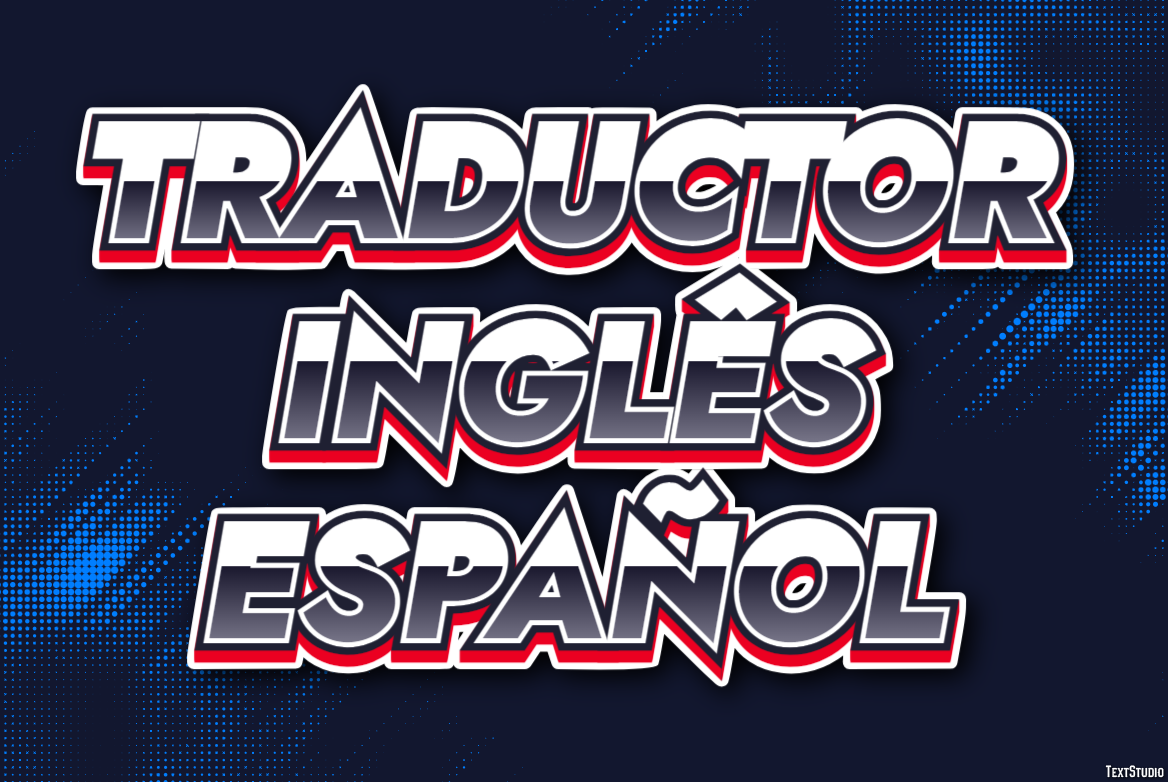 Traductor Inglês Español Efecto de texto