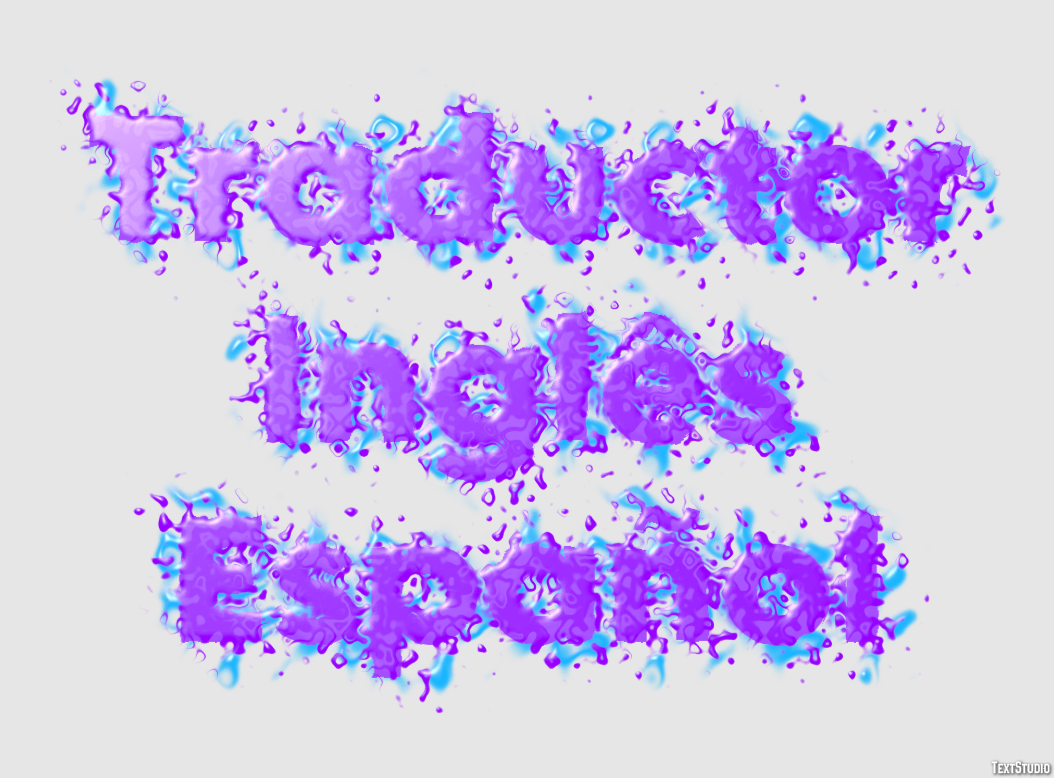 Traductor Inglês Español Efecto de texto