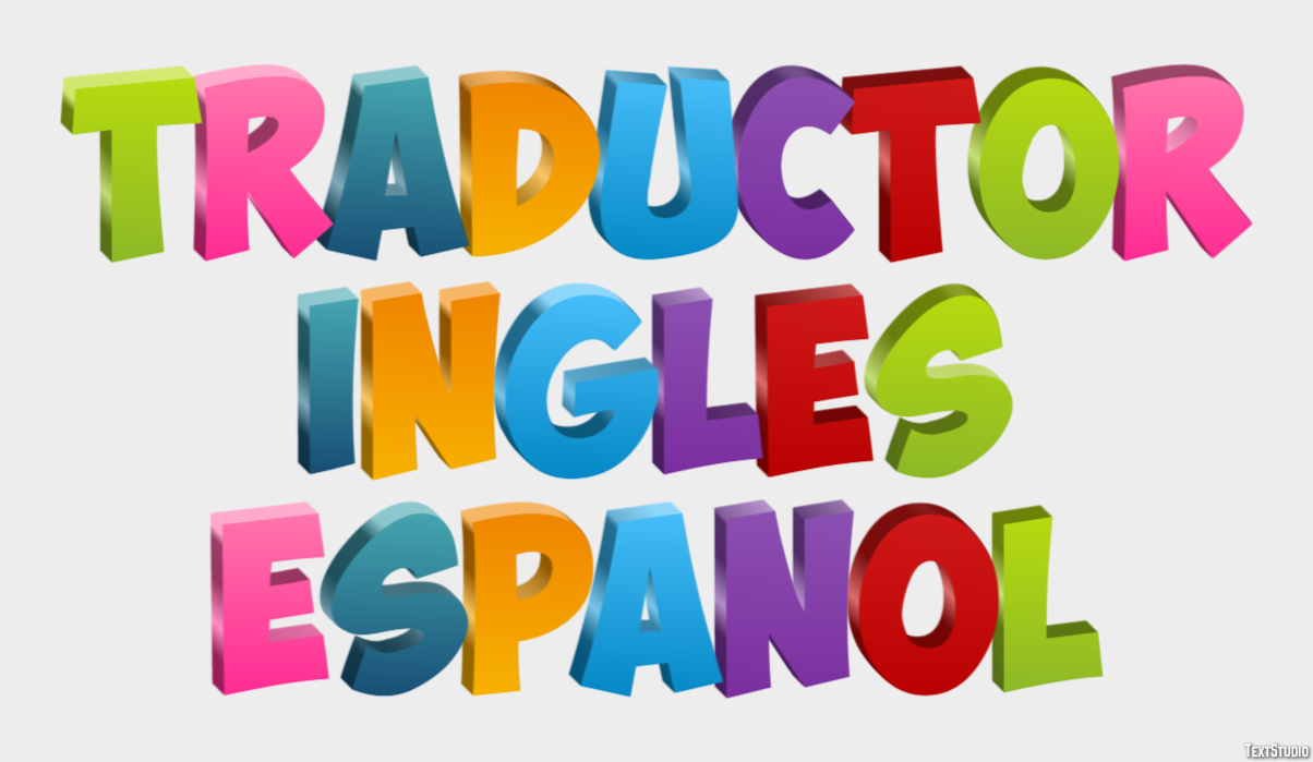Traductor Inglês Español Efecto de Texto