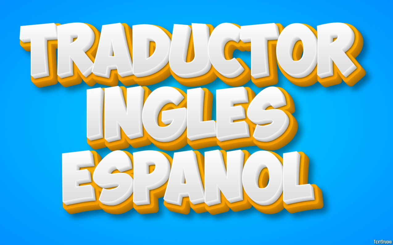 Traductor Inglês Español Efecto de Texto