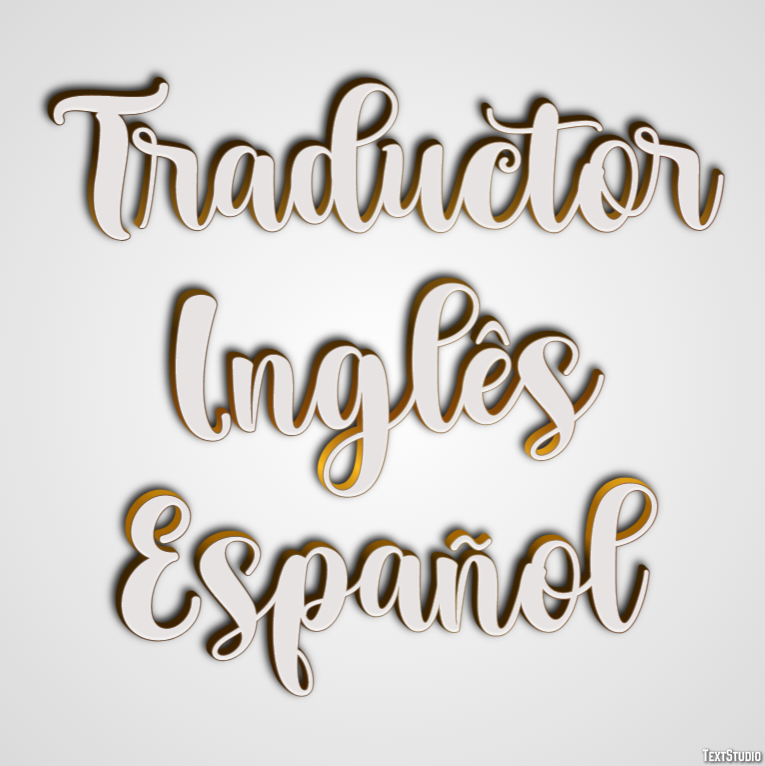 Traductor Inglês Español Efecto de Texto