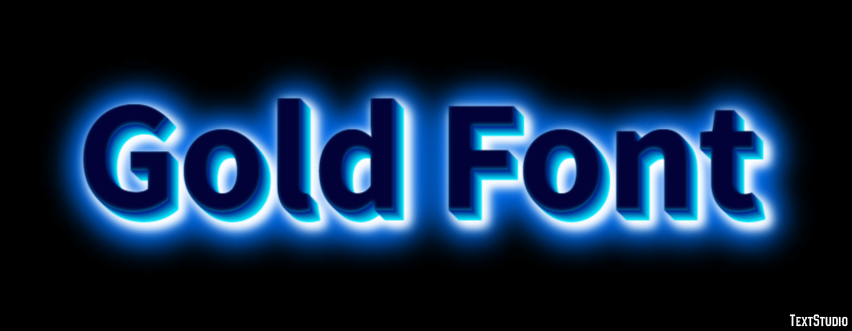 Gold Font Efeito de texto