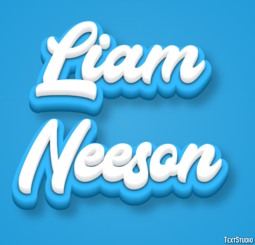 Liam Neeson Text effect