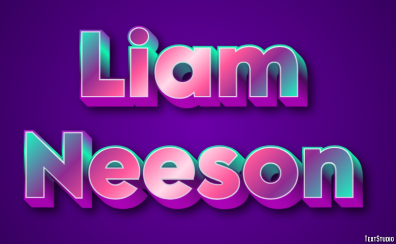 Liam Neeson Text effect