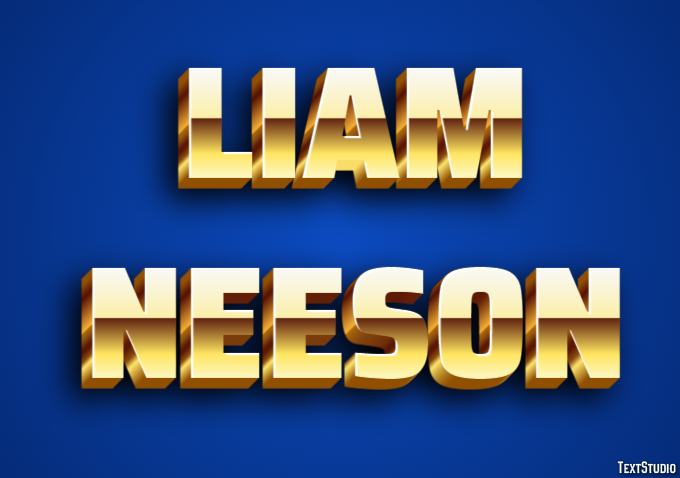 Liam Neeson Text effect