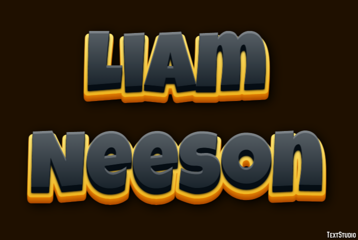 Liam Neeson Text effect