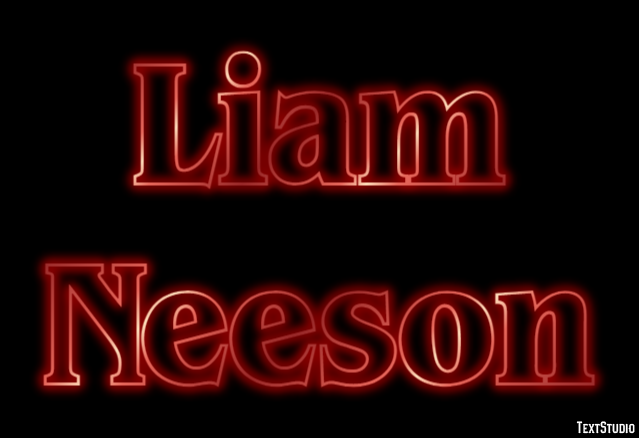 Liam Neeson Text effect
