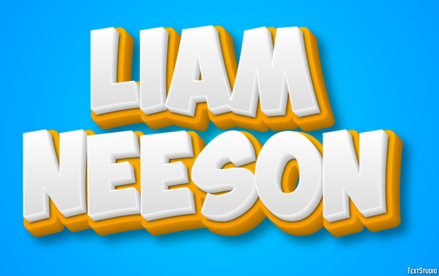 Liam Neeson Text effect