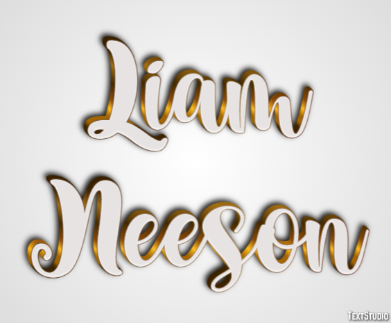 Liam Neeson Text effect