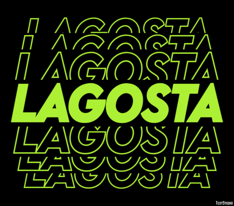 Lagosta Efeito de texto