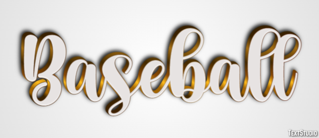 Baseball Text effect