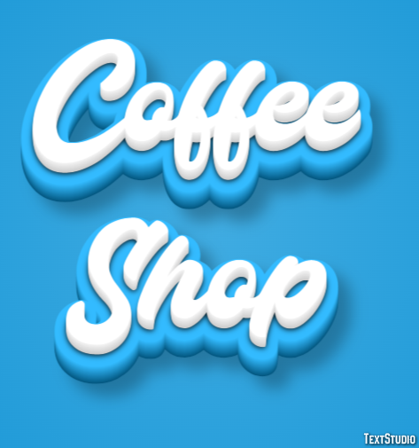 Coffee Shop Эффект текста