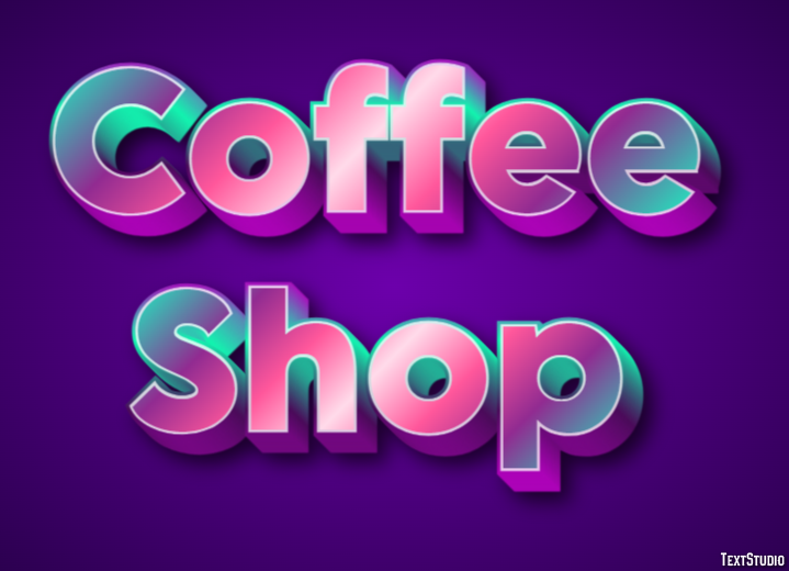 Coffee Shop Эффект текста