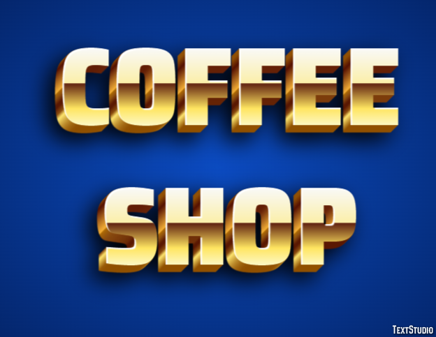 Coffee Shop Эффект текста
