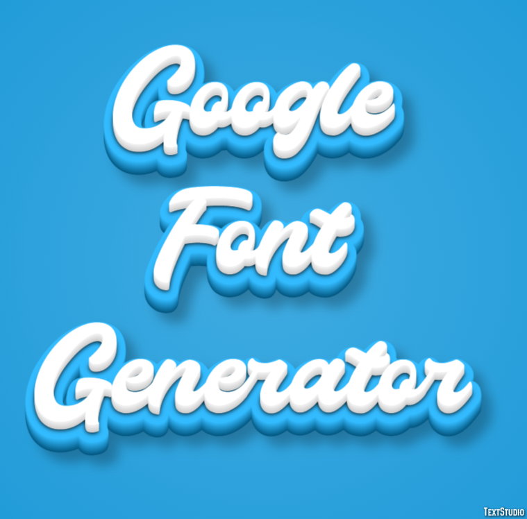 Google Font Generator Effetto testo