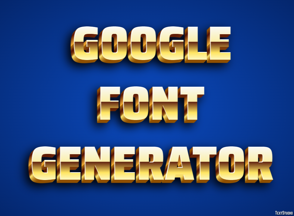 Google Font Generator Effetto testo
