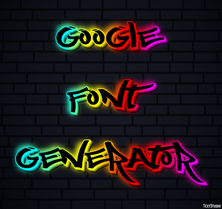 Google Font Generator Effetto testo