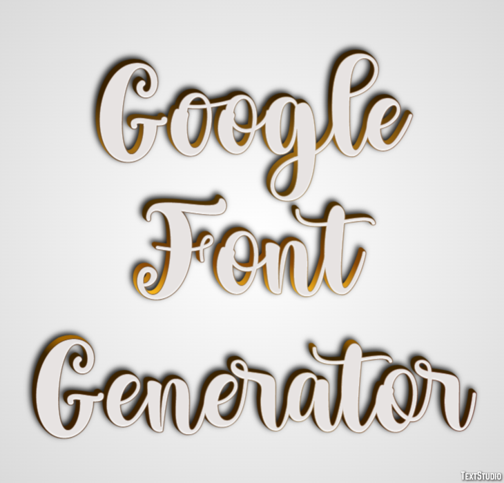 Google Font Generator Effetto testo