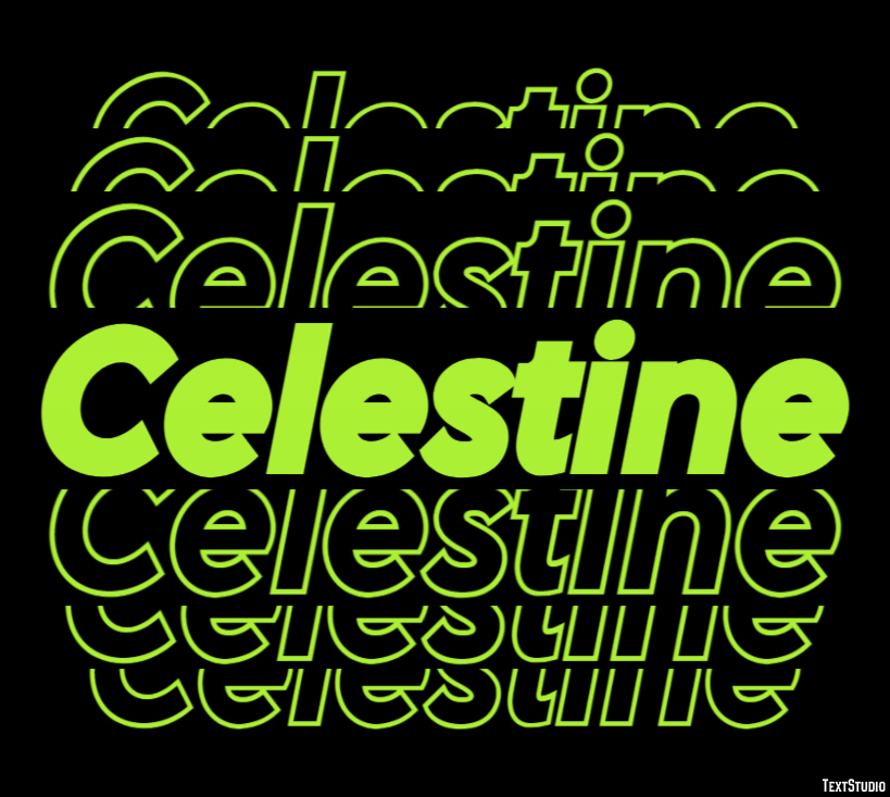 Celestine Эффект текста