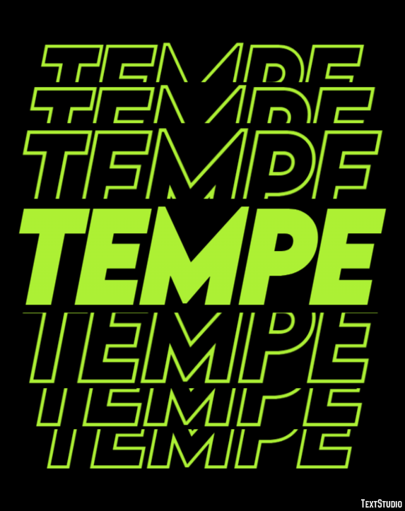 Tempe Effet de texte