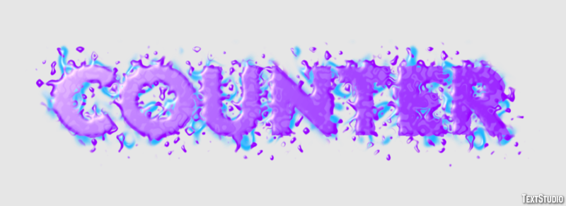 Counter Efeito de texto
