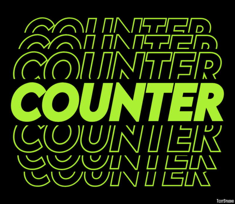 Counter Efeito de texto