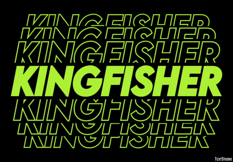 Kingfisher Text effect