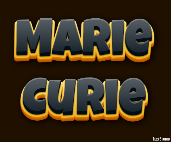 Marie Curie Efecto de Texto